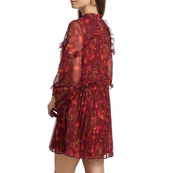 CINQ A SEPT Robin Floral Print Long Sleeve Minidress - Picture 4 of 11